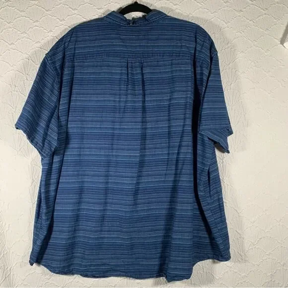 FOUNDRY SUPPLY CO Young Men's Blue Short Sleeve Button Down Shirt 3XL #867 - Picture 2 of 8